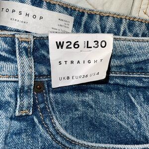Topshop, straight high wasted straight leg